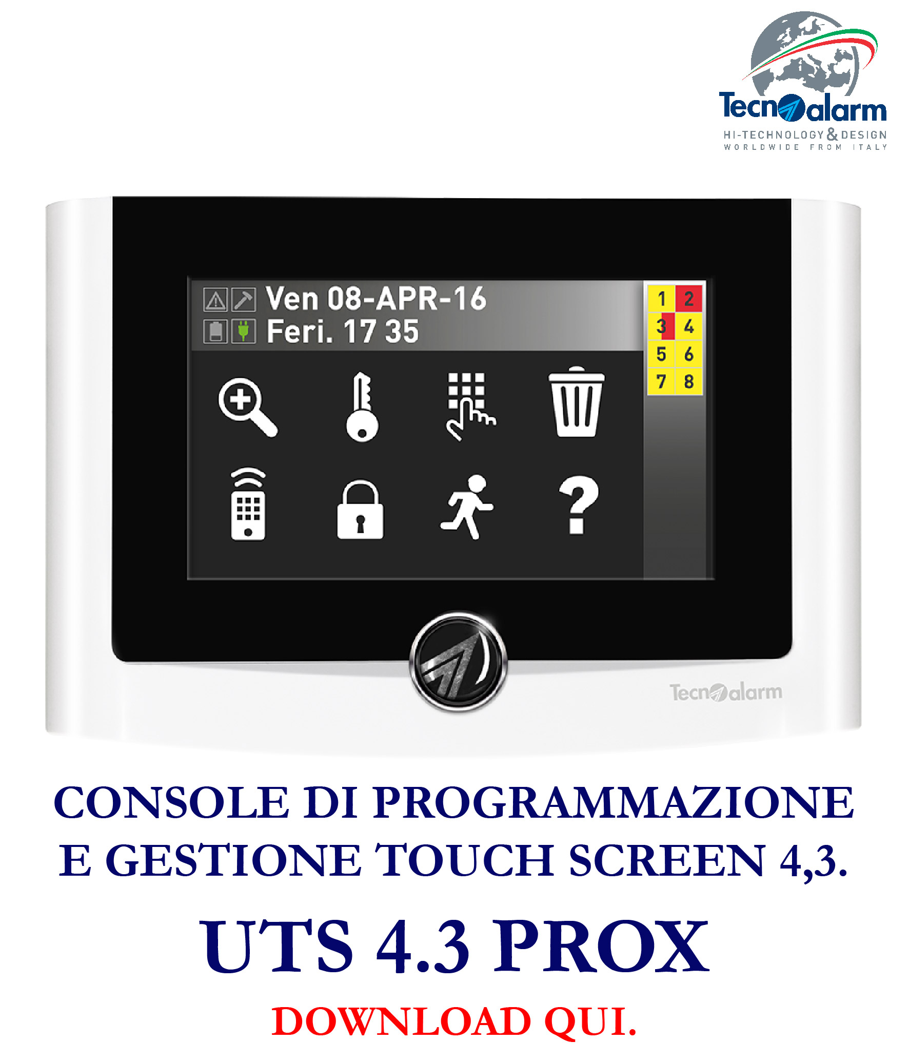 tastiera touch 4.3'' Uts 4.3 prox